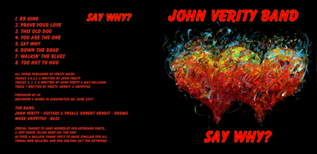 John Verity band - Say Why? - Buy online - NOW!
